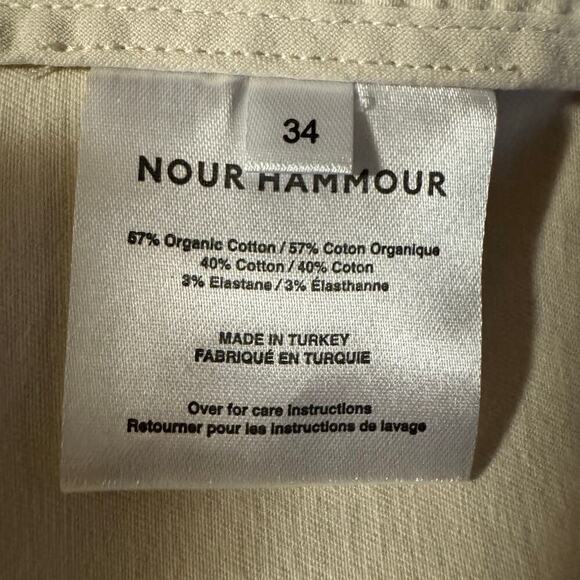 NOUR HAMMOUR Harriet Canvas Organic COTTON TRENCH COAT Cream Size 34 Classic - Picture 13 of 14